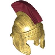 Helmet Spartan Warrior with Dark Red Crest Print
