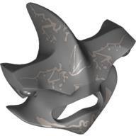 Mask Hammerhead Shark with Eyes and Light Bluish Gray Lines Print