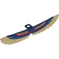 Minifig Neckwear Wings (Mummy) with Tan Feathers and Red and Gold Print