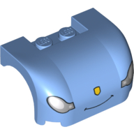 Vehicle Body, Wheel Arch / Mudguard 3 x 4 x 1 2/3 Curved with Front with Headlights, Thin Smile and Nose Print