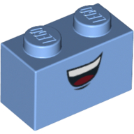 Brick 1 x 2 with Smiling Mouth Print (Guido)