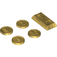 LEGO part Money / Coins and Ingot Set