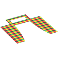 LEGO part Curtain with Red, Yellow and Green Print