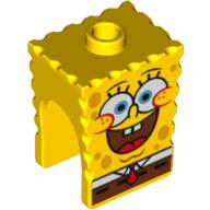 Minifig Head Special, SpongeBob with Open Smile Large Print