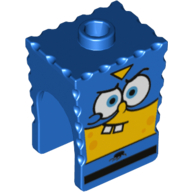 Minifig Head Special, SpongeBob with Super Hero Print