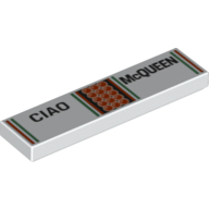 Tile 1 x 4 with 'CIAO' and 'McQUEEN' Print