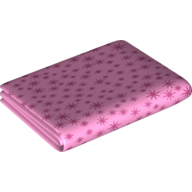 Duplo Cloth Blanket 5 x 6 with Dark Pink Stars Print