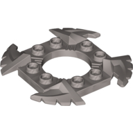 LEGO part Ring 4 x 4 with 2 x 2 Hole and 4 Serrated Ends [Plain]