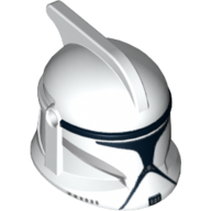 Helmet Clone Trooper Phase 1, with Side Holes, Gray Markings and Black Visor Print