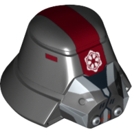 Helmet Sith Trooper with Wide Red Stripe, Breathing Mask and Imperial Print