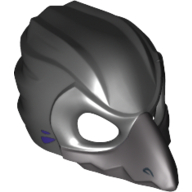 Mask Bird (Raven) with Dark Bluish Gray Beak and Silver Eyepatch Print