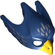 Mask Bird (Eagle) with Yellow Beak and Silver Feathers Print