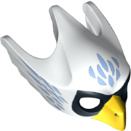 Mask Bird (Eagle) with Yellow Beak, Medium Blue Feathers and Black Eye Circles Print