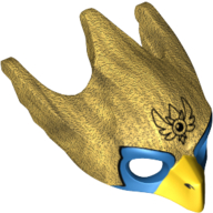 Mask Bird (Eagle) with Yellow Beak and Blue Eyes Print