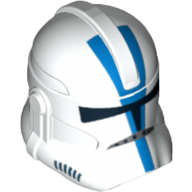 Helmet Clone Trooper Phase 2, Closed Front, 501st Legion Blue Markings Print