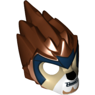 Mask Lion (Chima) with Tan Face and Dark Blue Headpiece Print