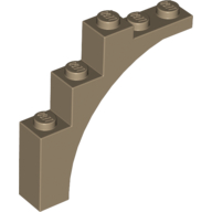 Brick Arch 1 x 5 x 4 [Irregular Bow, Raised Underside Cross Supports]