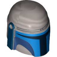 Helmet Mandalorian with Holes, Blue and Dark Blue Print