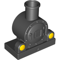 Duplo Train Steam Engine Front with Yellow Lights Print