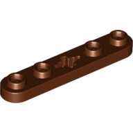 Technic Plate 1 x 5 with Smooth Ends, 4 Studs and Centre Axle Hole