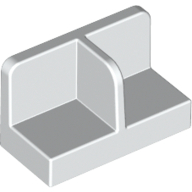 Image of part Panel 1 x 2 x 1 with Rounded Corners and Central Divider