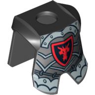 Minifig Neckwear Armor Breastplate with Leg Protection, and Dragon Head Print