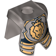 Minifig Neckwear Armor Breastplate with Leg Protection, and Lion Head Print