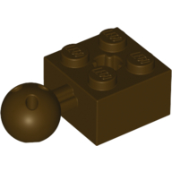 Technic Brick Modified 2 x 2 with Ball and Axle Hole, with 6 Holes in Ball