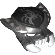 Mask Scorpion with White Fangs and Pincers, Silver Spikes and Scorpion Emblem Print