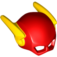 Mask with Lightning Bolt Wings, Yellow Print (The Flash)