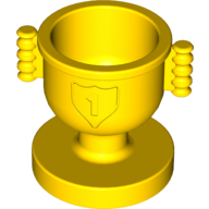 Duplo Trophy Cup with Number 1 in Shield - Closed Handles
