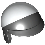 Helmet Motorcycle Open Face, with Visor and White Top Pattern