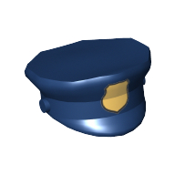 Hat, Police with Gold Badge Print