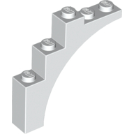 Brick Arch 1 x 5 x 4 [Continuous Bow, Raised Underside Cross Supports]