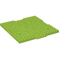 Brick Special 16 x 16 x 2/3 with 1 x 4 Indentations and 1 x 4 Plate with Grass and Rocks Print