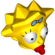 Minifig Head Special, Simpsons, Maggie Simpson - Wide Eyes