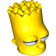 Minifig Head Special, Simpsons Bart Simpson - Eyes Looking Left