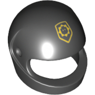 Helmet, Standard with Yellow Badge with Minifig Head Print