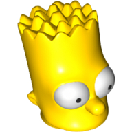 Minifig Head Special, Simpsons, Bart Simpson - Eyes Wide