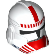 Helmet Clone Trooper Phase 2, Closed Front, Red Shock Trooper Markings Print