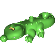 Duplo Animal Alligator / Crocodile, Mouth Opens, Crossed Eyes on Top of Snout Print (Peter Pan)