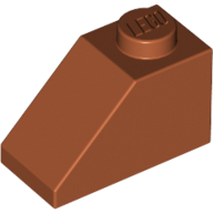 Slope 45° 2 x 1 with Bottom Pin