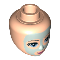 Minidoll Head with Face Mask Print (Sophie)