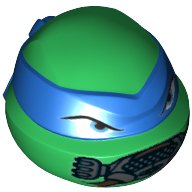 Minifig Head Special, Ninja Turtle with Blue Mask and Breathing Apparatus Print (Leonardo)