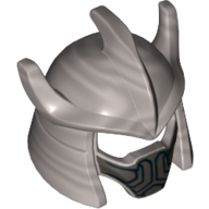 Helmet Trident Shaped with Face Mask with Black Lines Print (Shredder)