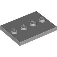 Plate Special 3 x 4 with 1 x 4 Center Studs [Plain]