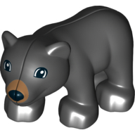 Duplo Animal Bear Cub, New Style, Brown Nose Print