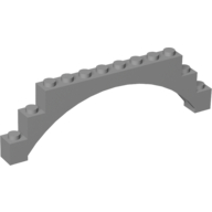 Brick Arch 1 x 12 x 3 Raised Arch with 5 Cross Supports