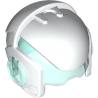 Helmet Space with Trans Light Blue Visor and Ear Protectors