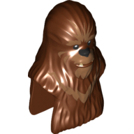 Minifig Head Special, Wookiee with Dark Tan Fur Print